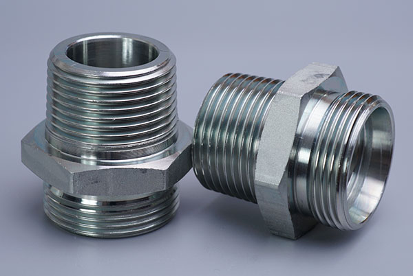 55° Tapered screw thread end straight-through